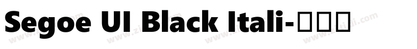 Segoe UI Black Itali字体转换